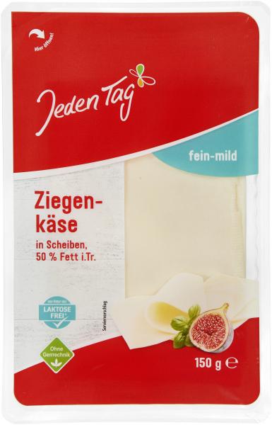 Jeden Tag Ziegenkäse in Scheiben