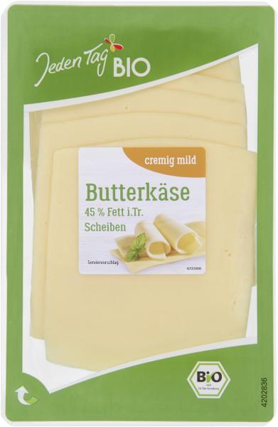 Jeden Tag Bio Butterkäse in Scheiben cremig mild