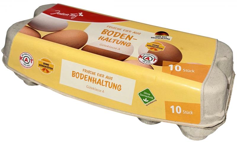 Jeden Tag Eier Bodenhaltung Bruderhahn Güteklasse A Größe L/M