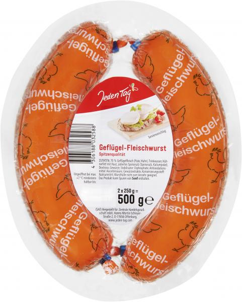 Jeden Tag Geflügel-Fleischwurst