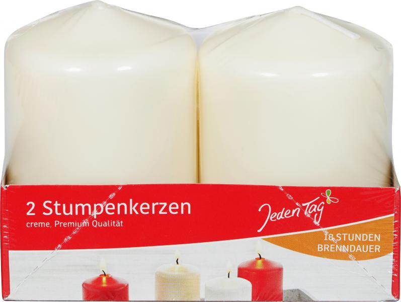 Jeden Tag Stumpenkerzen creme
