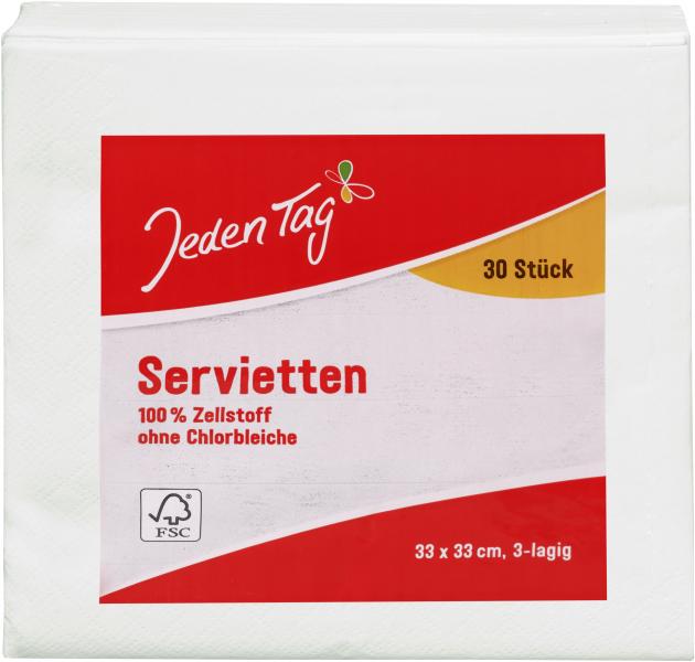 Jeden Tag Servietten 33x33cm