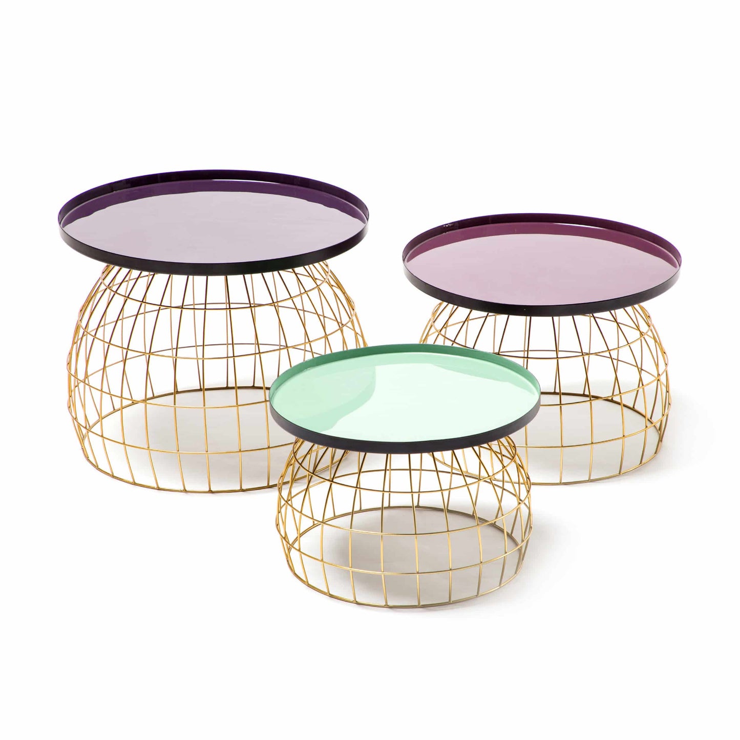 Beistelltisch-Set Laudatio 260 Pflaume / Violett / Hellgrün