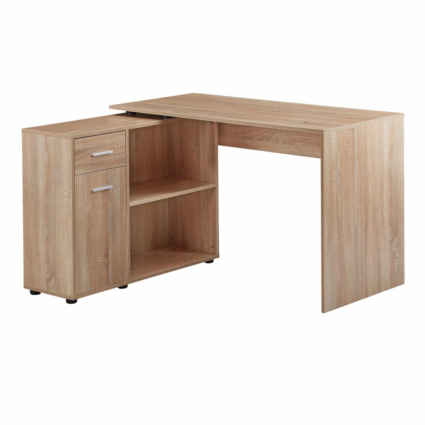 Design Eckschreibtisch mit Regal Sonoma 120 x 75,5 x 106,5 cm