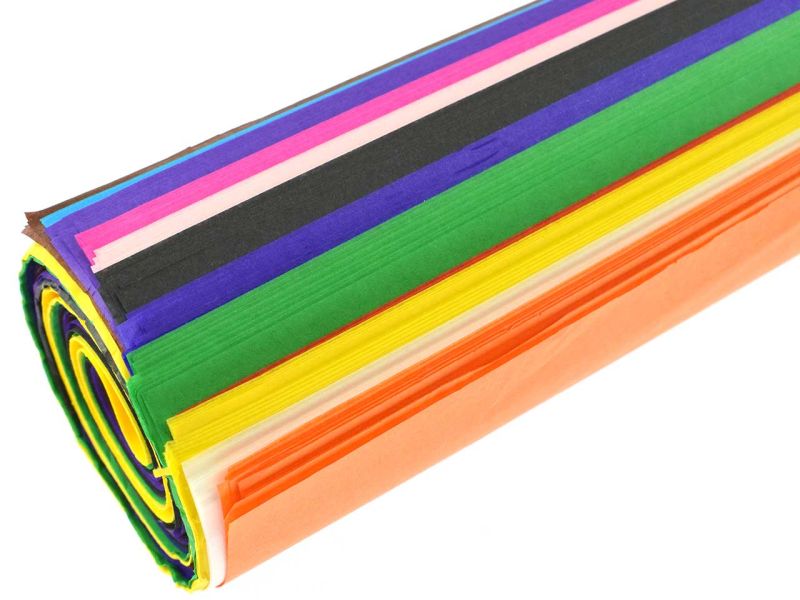 URSUS Blumenseiden-Papier »intensiv«, 125 Bogen, 50 x 70 cm, 12 Farben