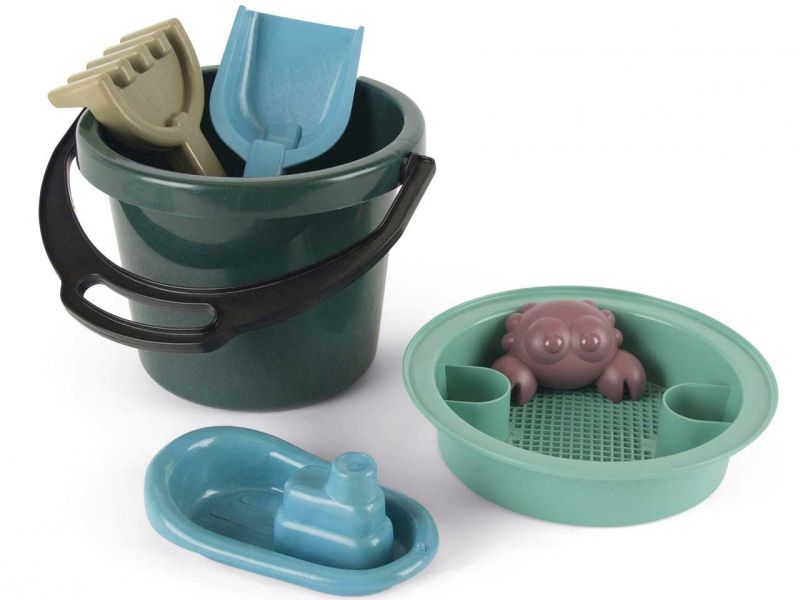 dantoy Blue Marine Eimer-Set mit Baumwollnetz, 6-tlg.