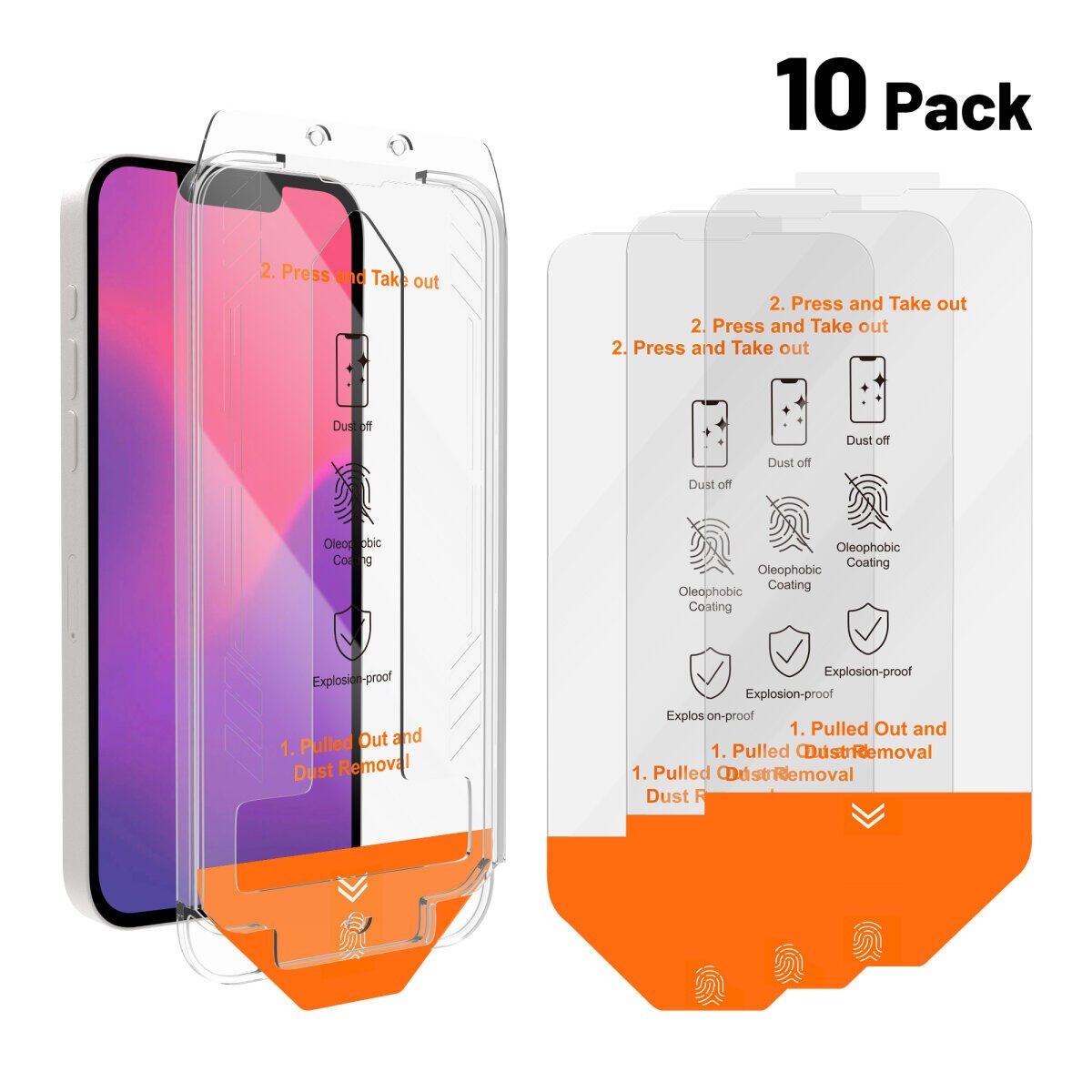 4smarts Second Glass (10x) Service Kit+Anti-Dust Applikator für Apple iPhone 16e / 14 / 13 / 13 Pro