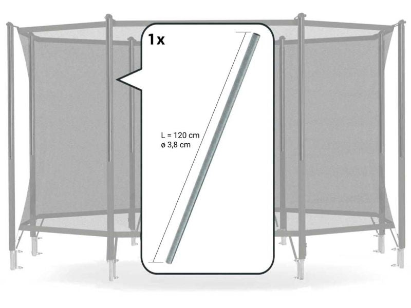 BERG Oberes Rohr für Sicherheitsnetz Comfort bis Baujahr 2014, einzeln, 120 cm