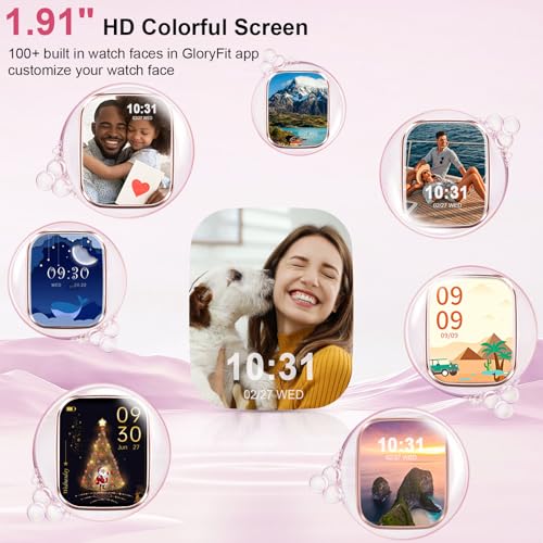 Smartwatch mit Telefonfunktion, 1.91" für iOS & Android