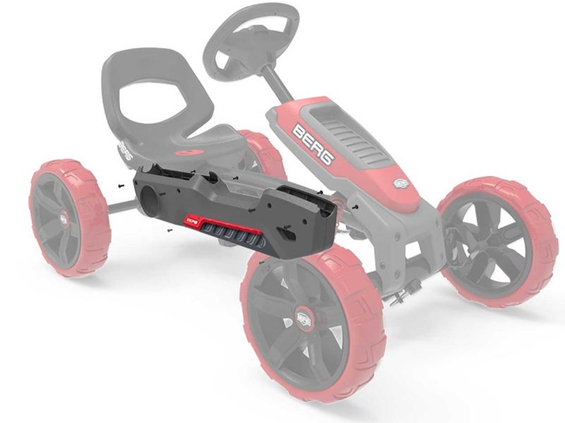 BERG Kettenkasten für Reppy Rebel Pedal-Gokart, schwarz/rot, vorne