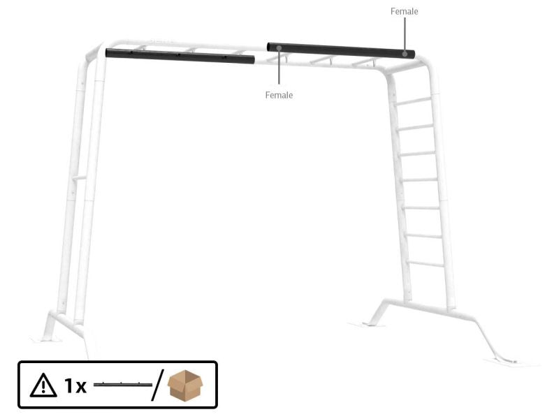 BERG Rahmenrohr für PlayBase Large, oben, 2 x Muffe