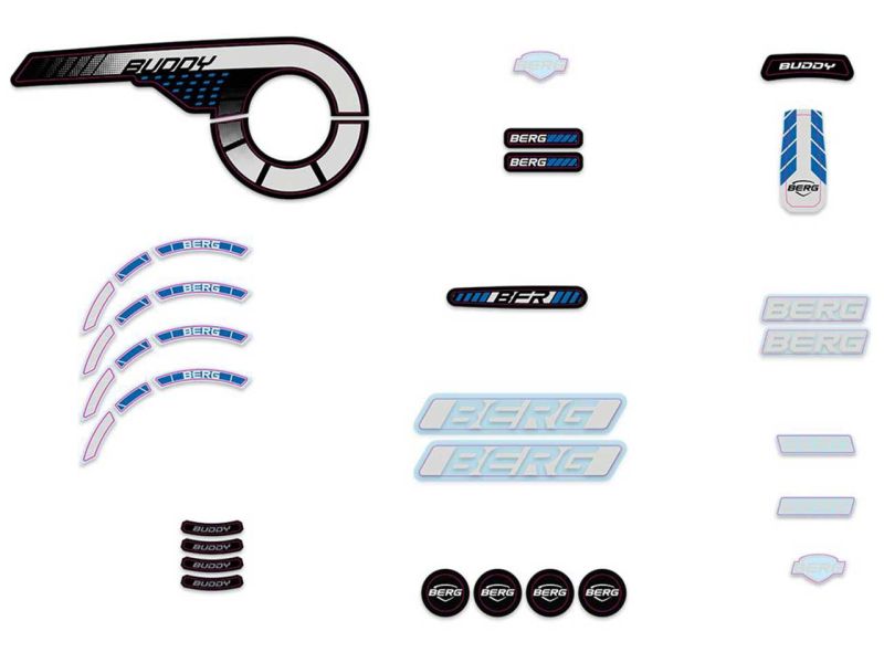 BERG Aufkleber-Set »Blue« für Buddy 2.0 Pedal-Gokarts