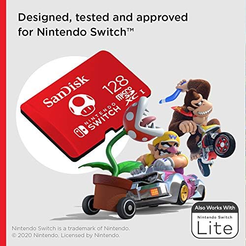 SanDisk microSDXC UHS-I Speicherkarte für Nintendo Switch - (U3, Class 10, 100 MB/s Übertragung, mehr Platz für Spiele)