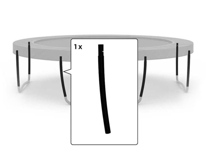 BERG Zwischenfuß für Champion/Elite Regular Trampoline, gebogen, schwarz