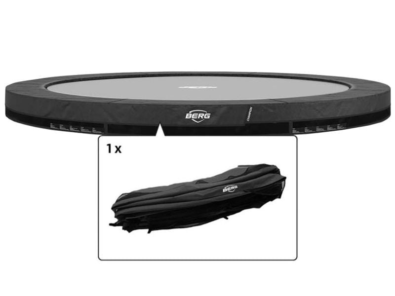 BERG Schutzrand für Champion InGround 380 Trampoline, grau, ab Baujahr 2022