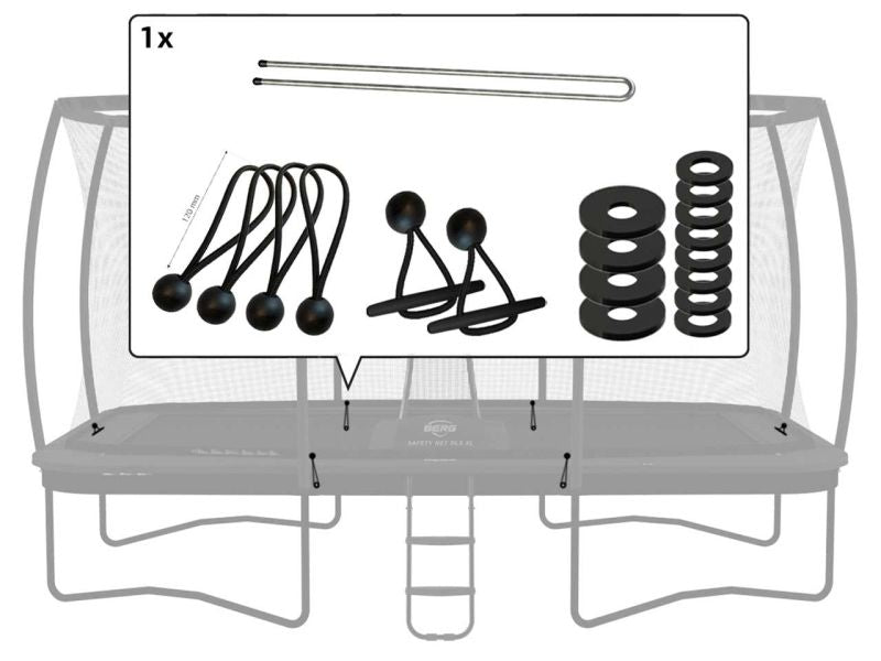 BERG Montage-Set für Ultim Sicherheitsnetz Deluxe XL 410 & 500