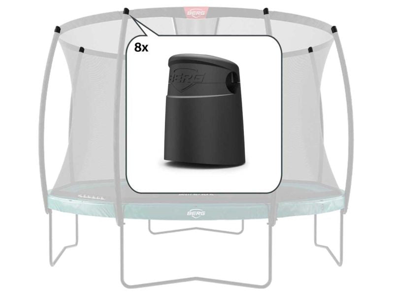 BERG Abdeckkappen für Sicherheitsnetz Deluxe, 8 Stück