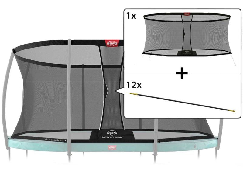 BERG Grand Sicherheitsnetz Deluxe 470, nur Netz inkl. Fiberglasstangen