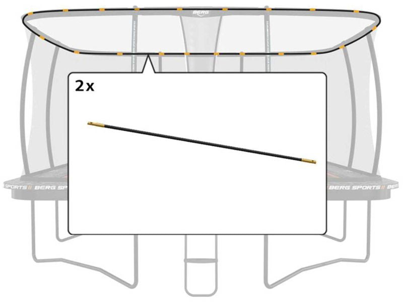 BERG Fiberglasstangen Set für Ultim Sicherheitsnetz Deluxe XL 5x5, 2-tlg.