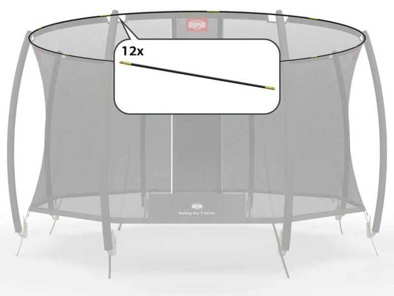 BERG Fiberglasstangen Komplett-Set für Sicherheitsnetz T-Serie 430, 12-tlg.