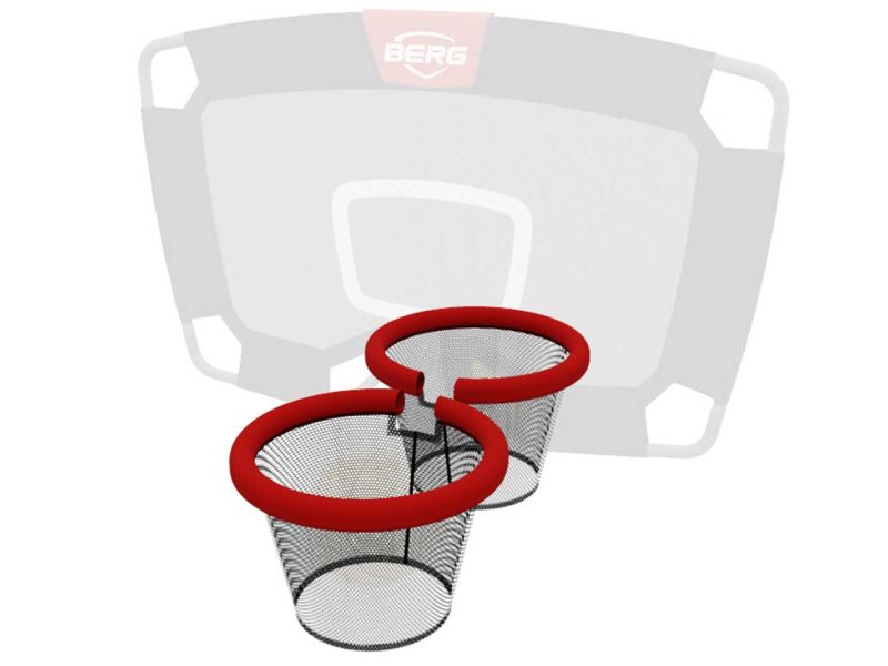 BERG Netze und Schaumstoff-Schutzhüllen für TwinHoop Basketballkorb, rot