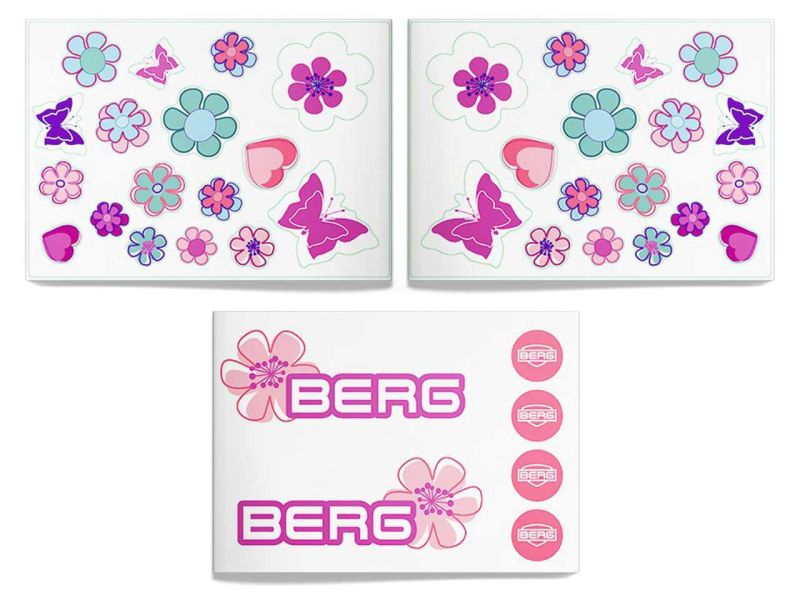 BERG Aufkleber-Set für Buzzy Bloom Pedal-Gokart