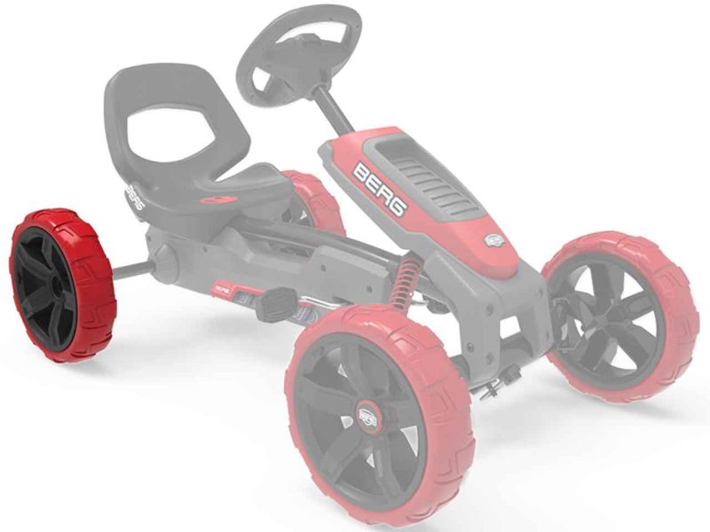 BERG Rad für Reppy Rebel Pedal-Gokarts, hinten rechts, 10x2.5, schwarz-rot