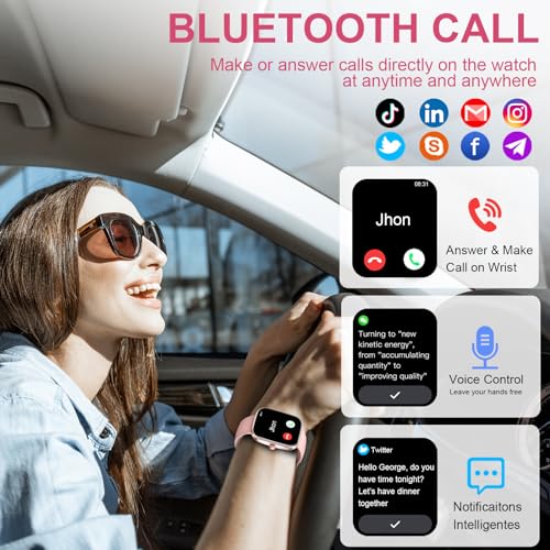 Smartwatch mit Telefonfunktion, 1.91" für iOS & Android