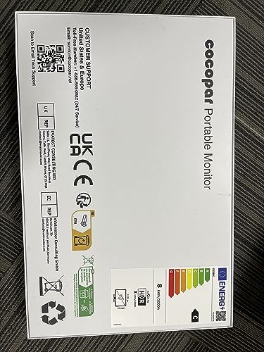 Cocopar Tragbarer Monitor - 15,6 Zoll FHD - HDR FreeSync Zero Frame mit USB-C