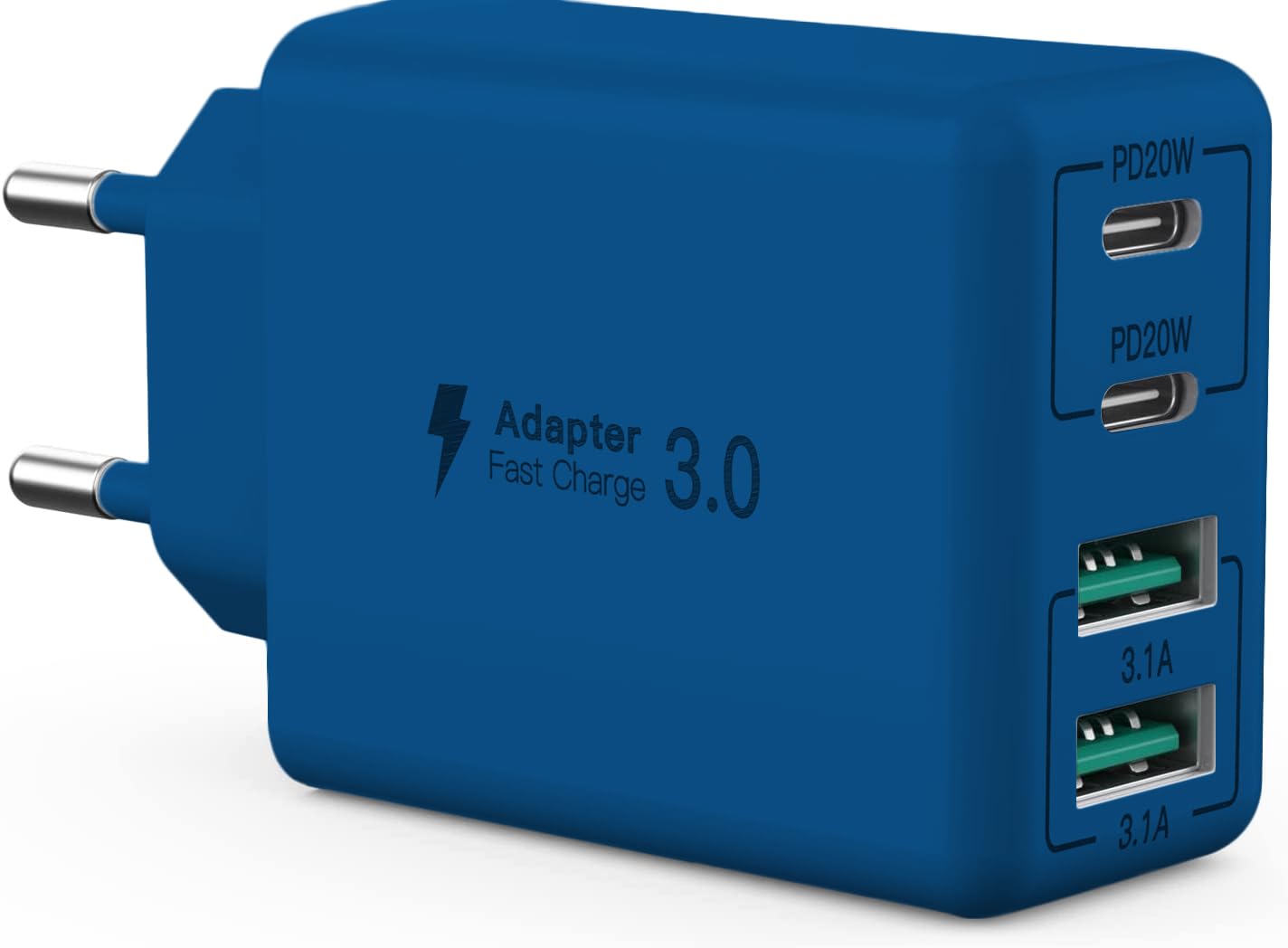 2 x USB C Ladegerät 40W, 4-Port USB C Ladegerät Block, Schnellladeblock