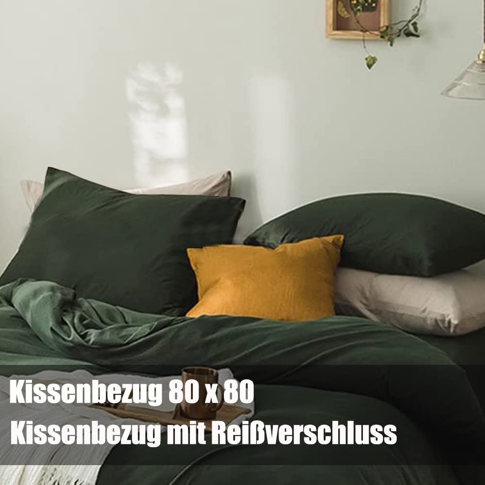 Soifox Bettwäsche Sets aus Mikrofaser Reißverschluss