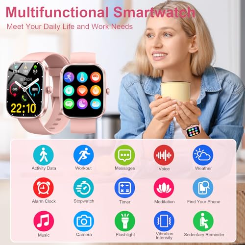 Smartwatch mit Telefonfunktion, 1.91" für iOS & Android