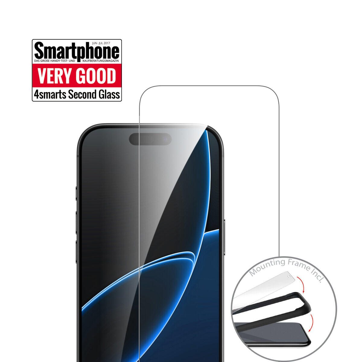 4smarts Second Glass mit Montagerahmen für Apple iPhone Air