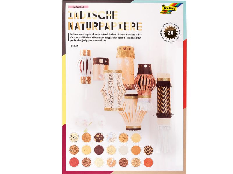 Folia Naturpapier »Rajasthan-Colors of India«, 80-180 g/m², DIN A4, 20 Blatt