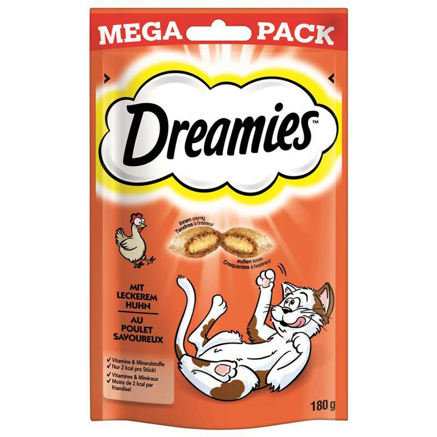Dreamies Cat Snack 4 x 180g Mega Pack
