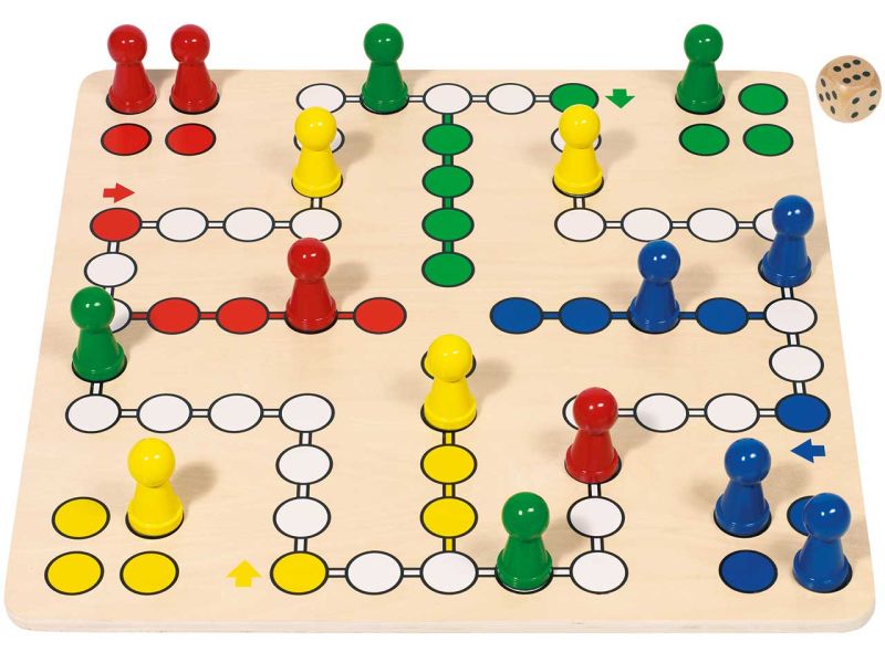 goki Brettspiel »Ludo«, 45x45 cm, Holz