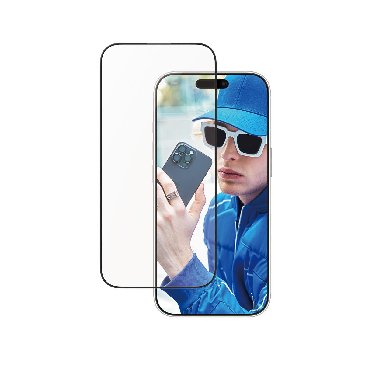 PanzerGlass® Displayschutz Aluminum Rahmen für iPhone 16 Pro - Ultra-Wide Fit