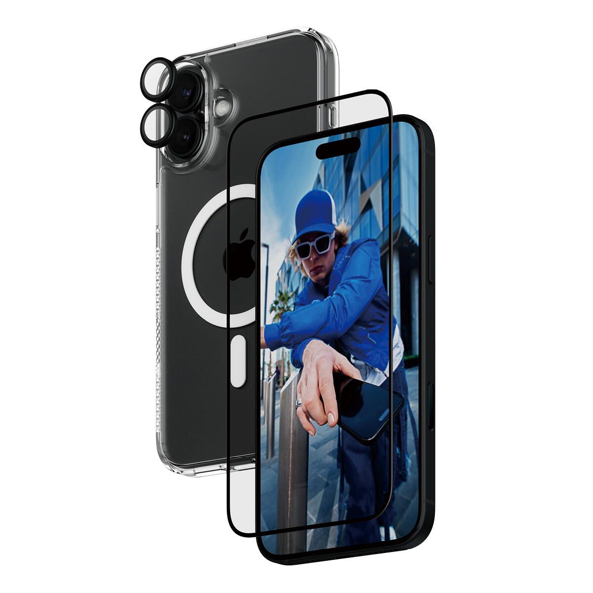PanzerGlass® 3-in-1 Protection Schutzset für iPhone 16 Plus