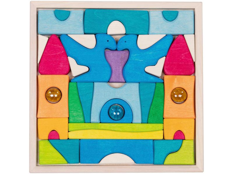 goki evolution Schlossbaupuzzle »Burg Funkelstein«, aus Holz, 41 Teile