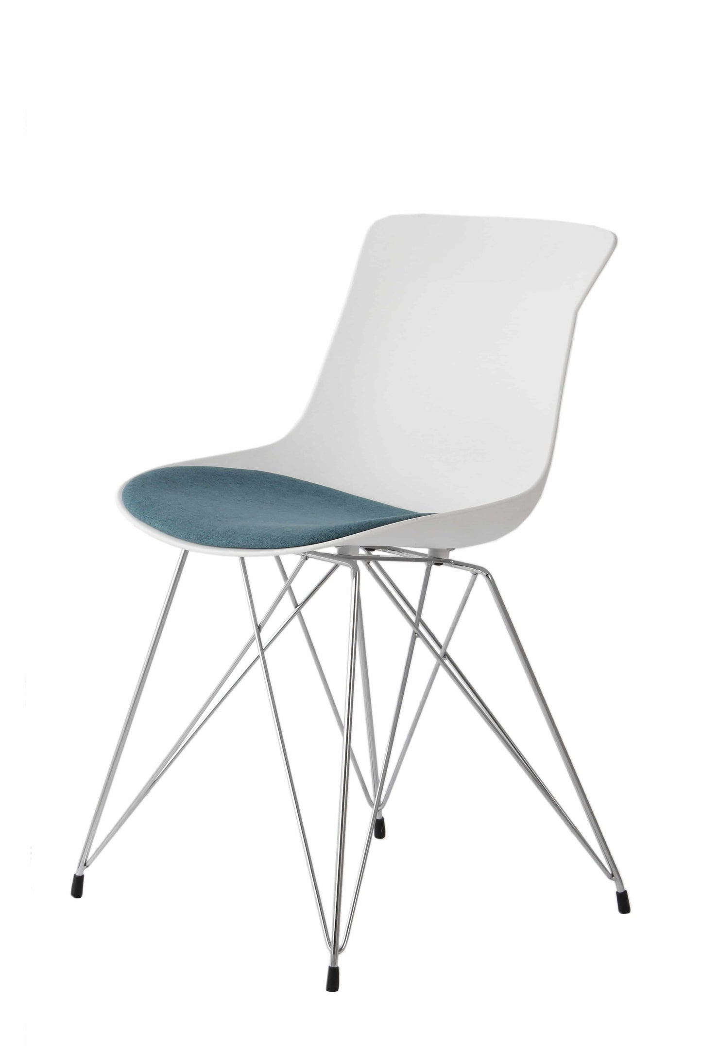 Stuhl Emily 110 2er-Set Weiß / Petrol