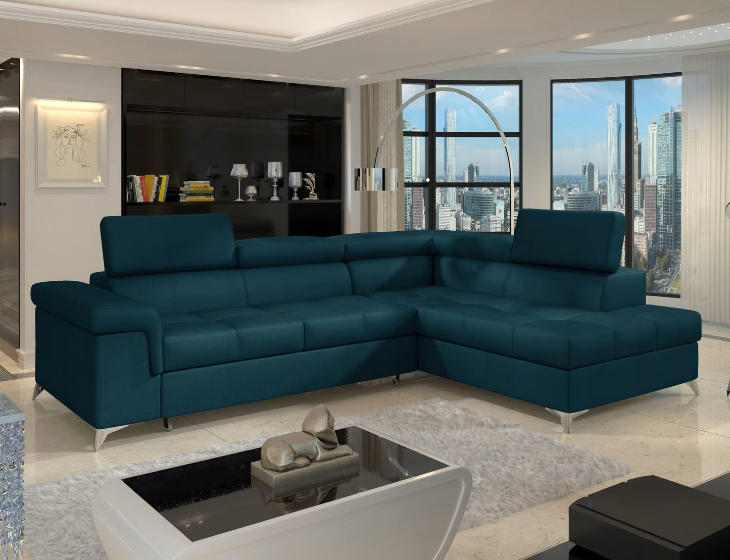 Verendio Ecksofa mit Schlaffunktion – Großzügige Sitz- und Liegefläche, pflegeleichter Monolith-Stoff, integrierter Stauraum und flexible Farbwahl