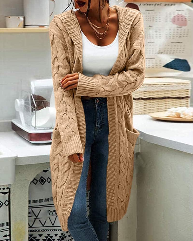Strick Cardigan mit Kapuze