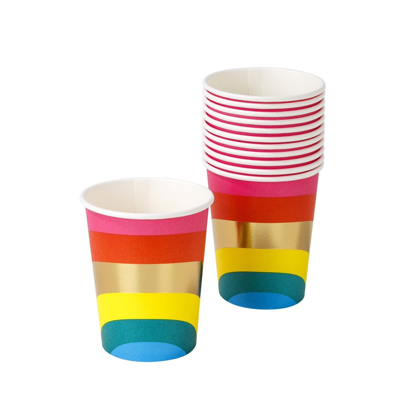 Rainbow Gold Pappbecher