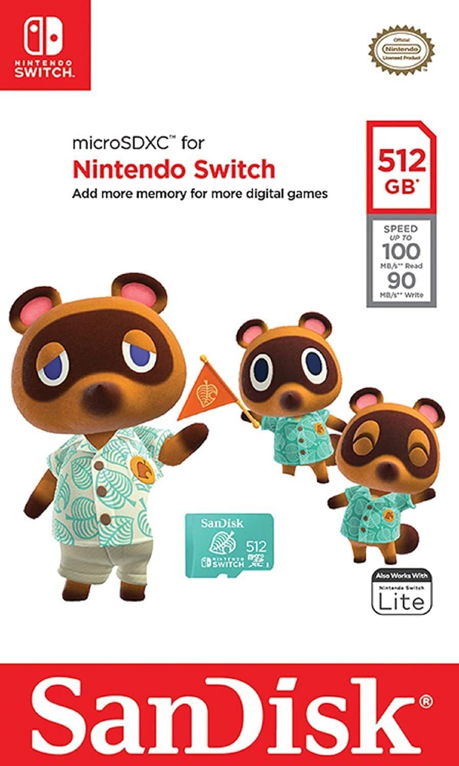 SanDisk microSDXC UHS-I Speicherkarte für Nintendo Switch - (U3, Class 10, 100 MB/s Übertragung, mehr Platz für Spiele)