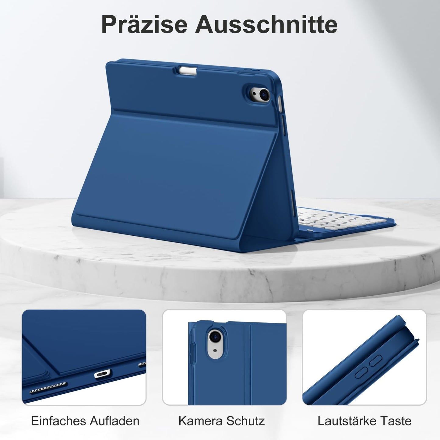 Hülle mit Tastatur - iPad A16 11 Gen. 2025/10 & Gen. 2022(11/10.9 Zoll) - magnetisch