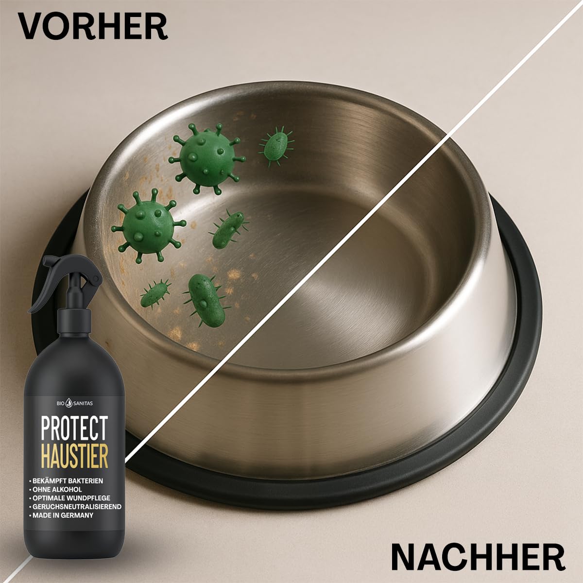 BIO SANITAS PROTECT Haustier – Desinfektionsspray (Halal)