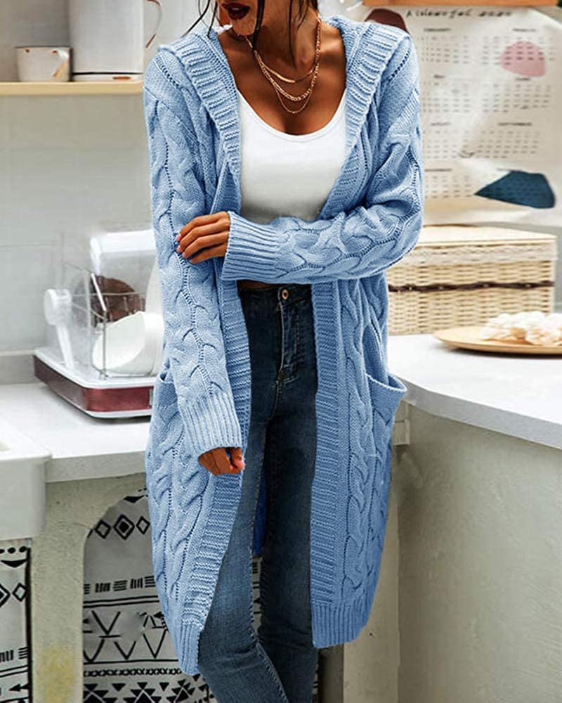 Strick Cardigan mit Kapuze