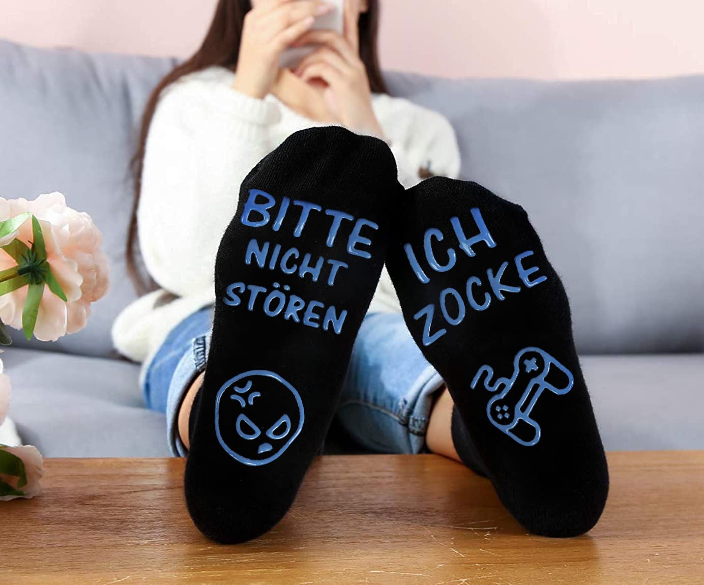 Gaming Socken - Rutschfest - Baumwolle