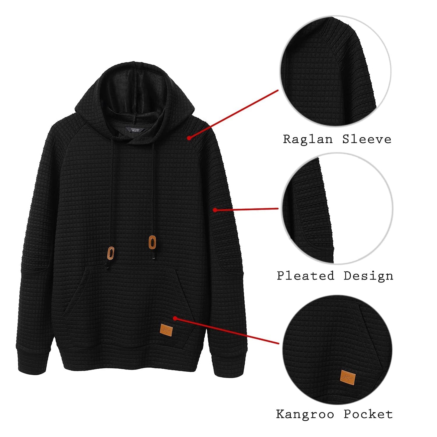 Hoodie -  Casual Waffel Design