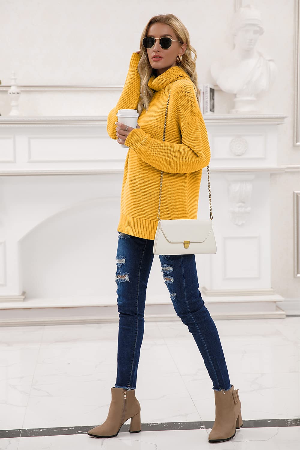 Eleganter Rollkragenpullover - Strick